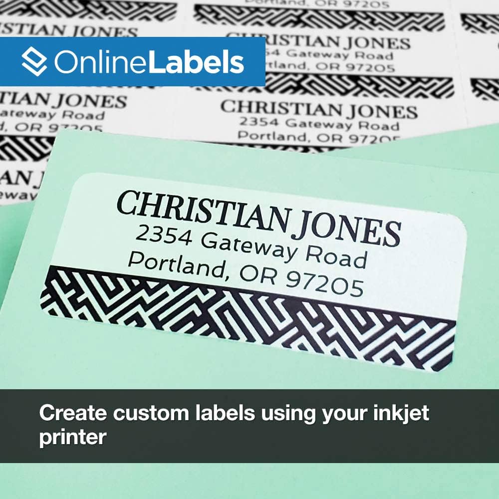 2.625" x 1" Waterproof Clear Gloss Address Labels - Pack of 750 Transparent Labels, 25 Sheets - Compatible with Laser Printers, OL875CL, OnlineLabels