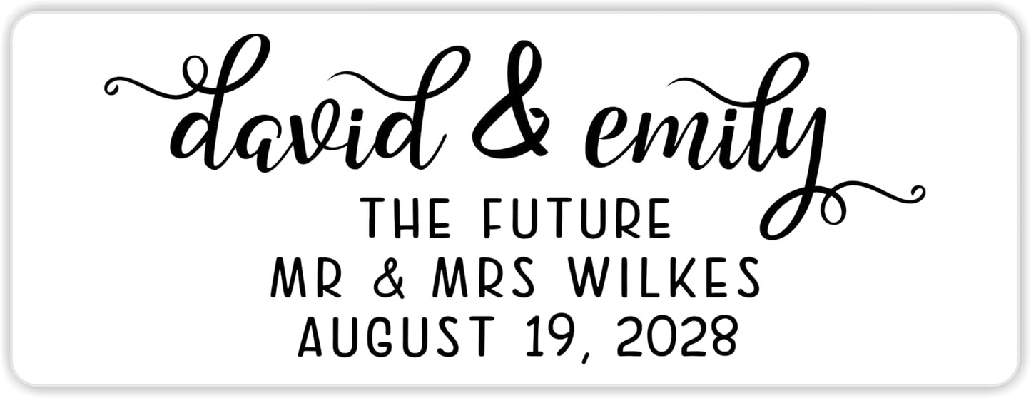 White Address Labels - Personalized Name Stickers, Custom Printed Return Mailing and Shipping Labels for Envelopes, Packages, Business, Home Use (Pretty Lowercase Script) - Lumora Desk