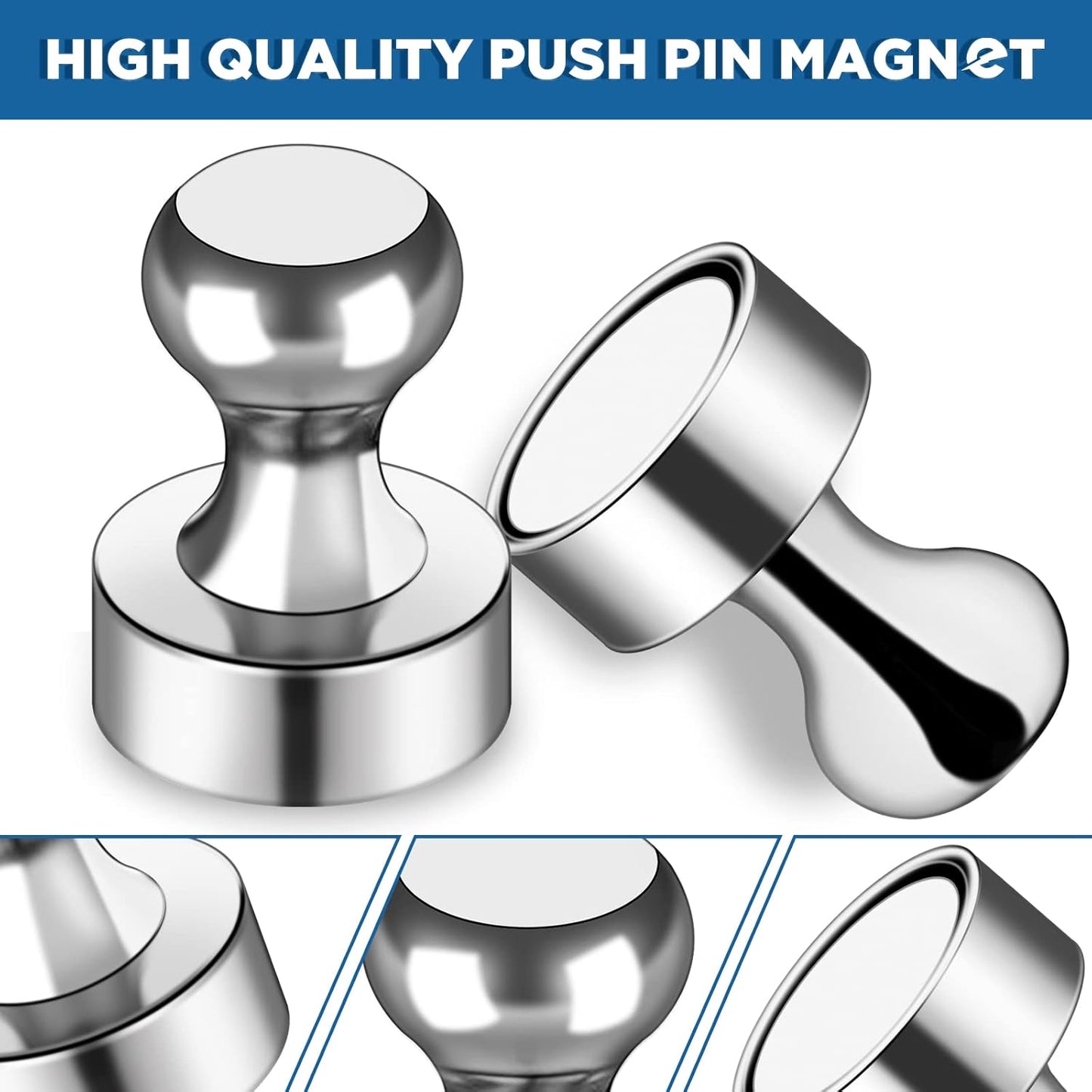 LOVIMAG 12Pcs Fridge Magnets Push Pins for Kitchen, Whiteboard, Office, Classroom and Map - Refrigerator Magnets for Adults