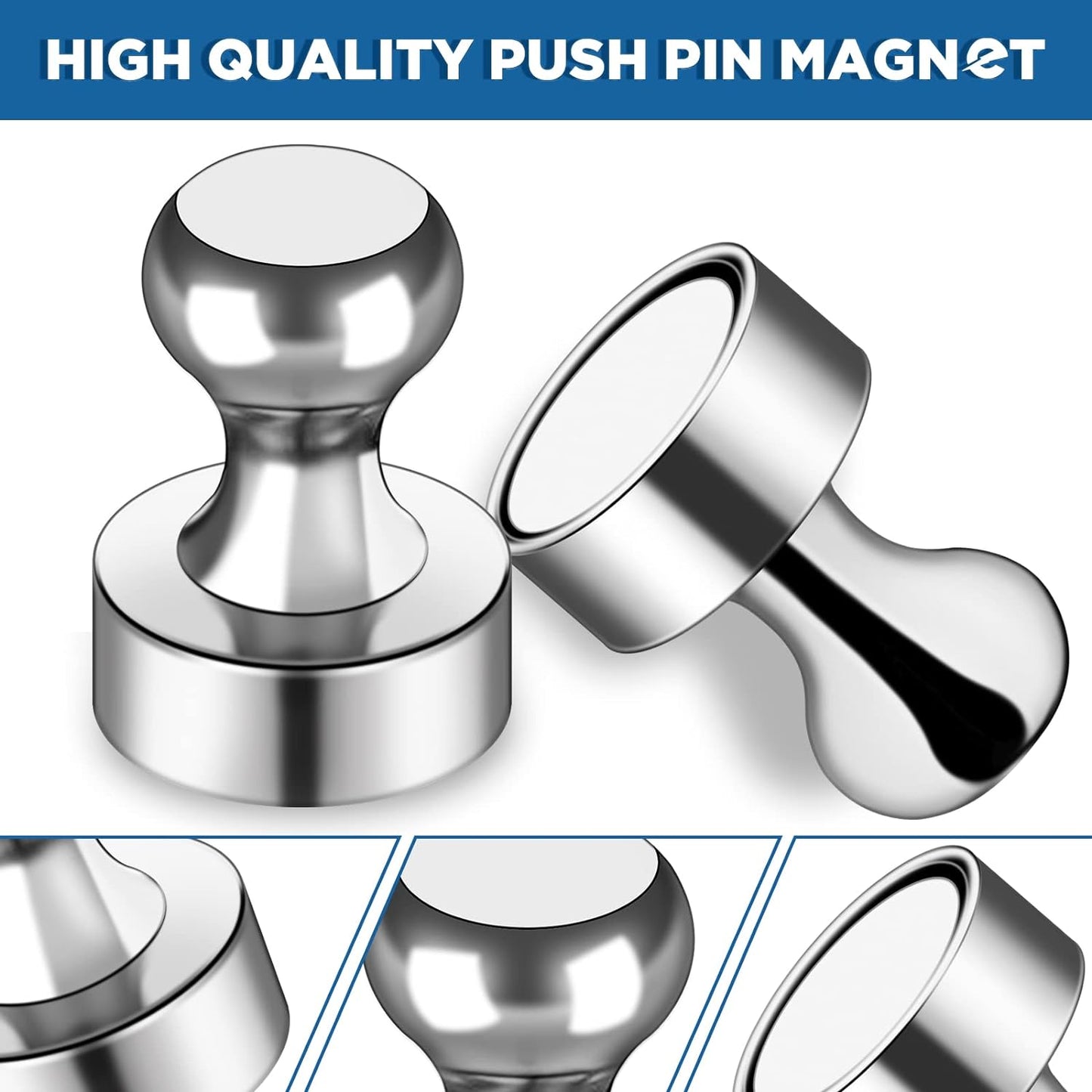 LOVIMAG 50Pcs Fridge Magnets Strong Adult Magnet for Whiteboard, Office, Classroom, Map