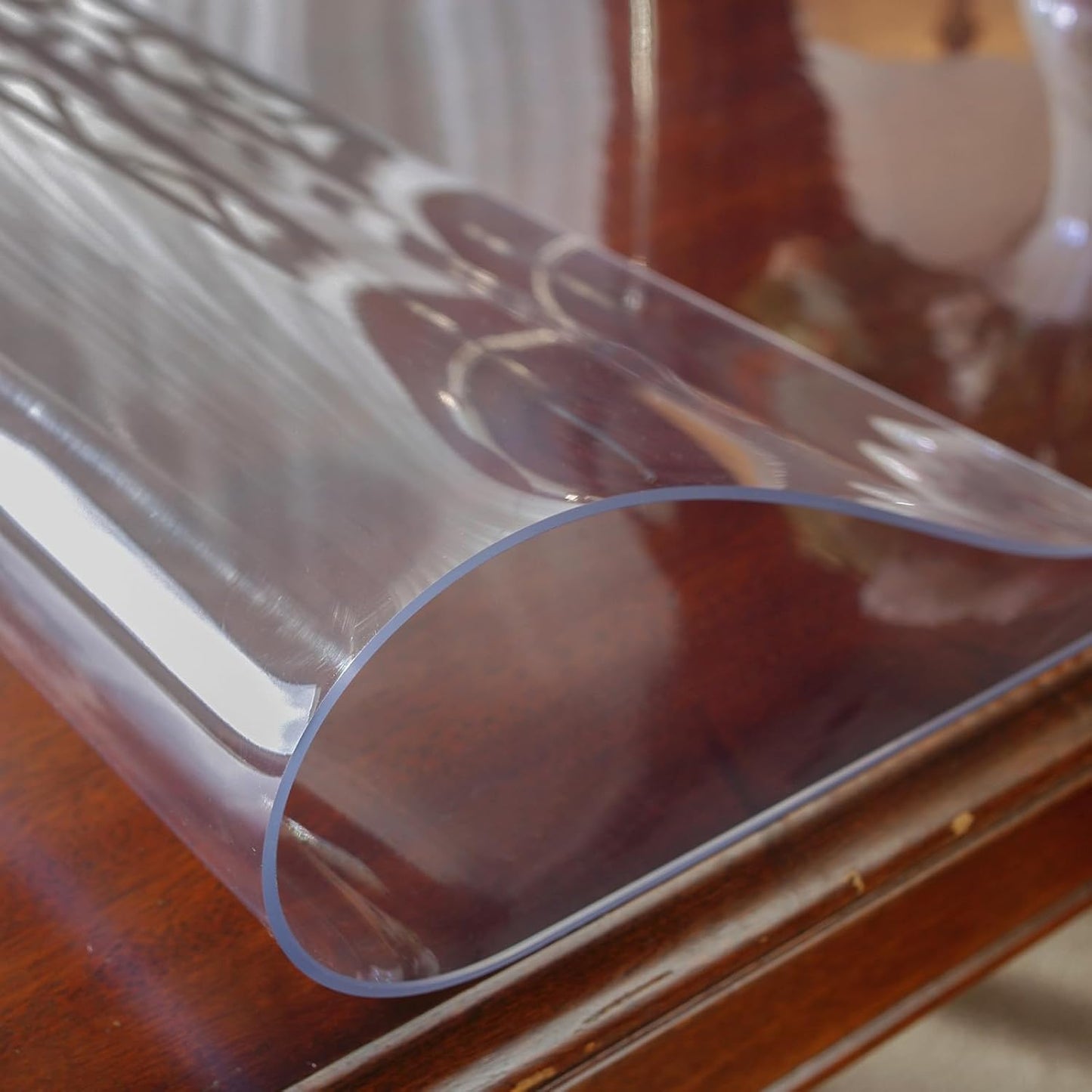 OstepDecor Clear Table Protector 36 x 60 Inch, 2mm Thick Plastic Table Cover, Waterproof PVC Clear Table Cover Protector, Desk Protector Mat, Writing Desk Pad for Desktop, Coffee & Dining Room Table
