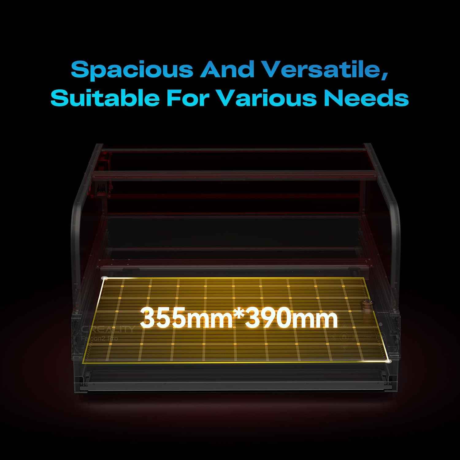 Falcon2 Pro S 40W Enclosed Laser Engraver with Air Assist, Built-in Camera, Class 1 Laser Cutter and Engraver Machine for Wood, Metal, Batch Prodcuction, Engraving Area 355 * 390mm