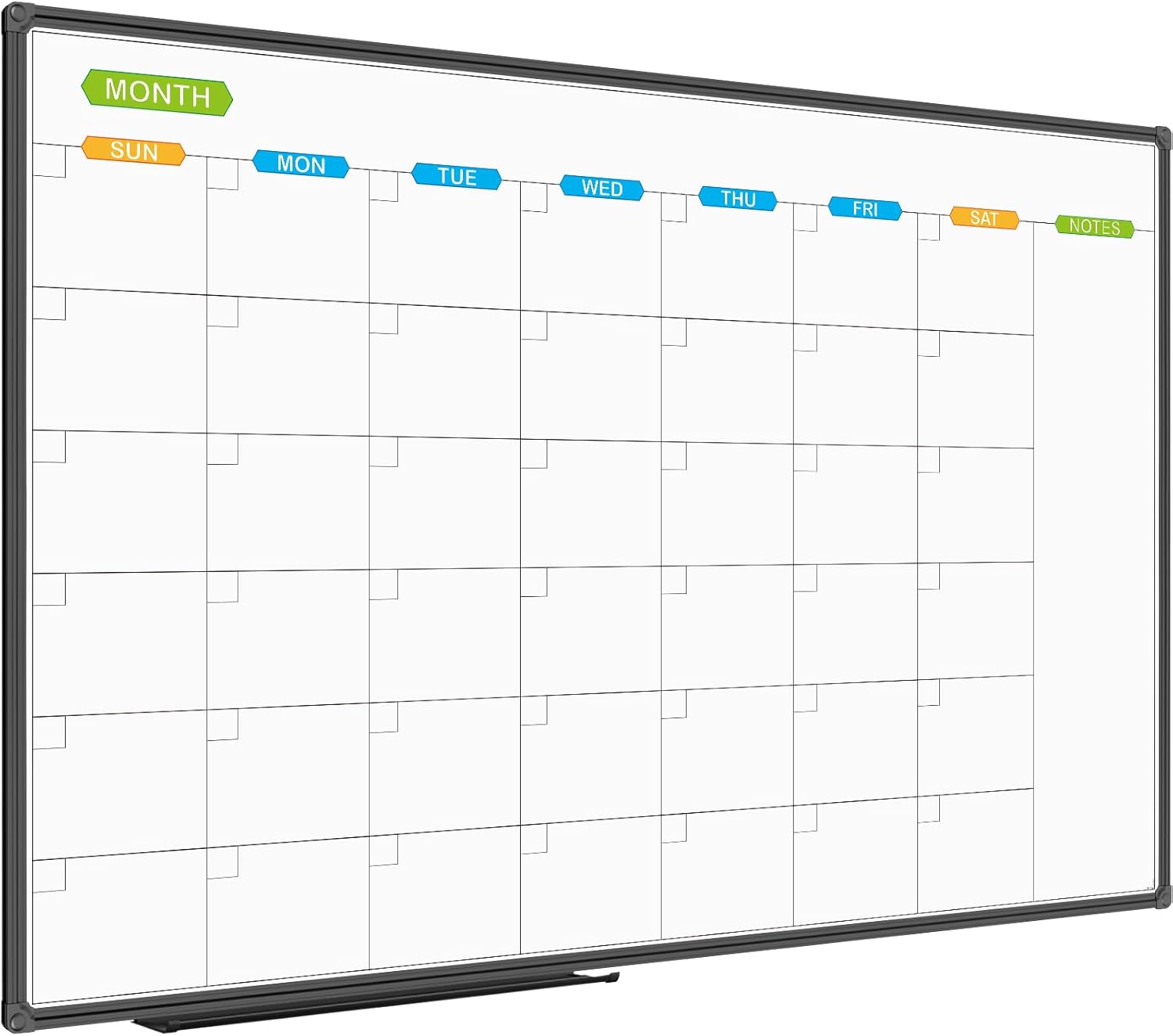 JILoffice Large Dry Erase Calendar Whiteboard - Magnetic White Board Calendar Monthly 60 X 40 Inch, Black Aluminum Frame Wall Mounted Board for Office Home and School - Lumora Desk