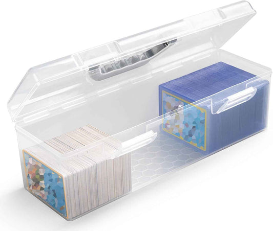 SUNEZLGO Storage Box For Toploader, Trading Card Storage Box Plastic, Playing Card Case, Large For Toploaders 200 Cards 750, Fit For Toploader and Standard Card