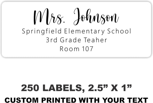 White Address Labels - Personalized Return Address Labels, Mailing and Shipping Stickers for Envelopes, Packages, Business, Home Use (Chic Script) - Lumora Desk