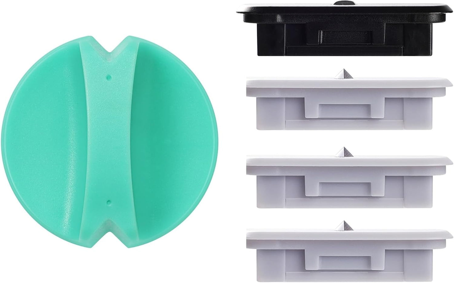 4-Pack Trimmer Replacement Blades for Fiskars Paper Trimmer, Replacement Blade for All Series of Fiskars/Portable&Precision Trimmer,Arts and Crafts,3 Cutting&1 Scoring Blades,Slider,Ice Blue