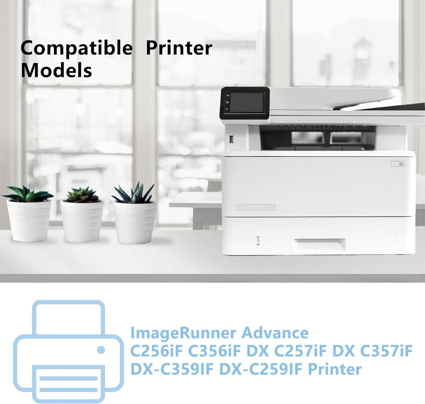 High Yield GPR-58 GPR58 Toner Cartridge for Canon Imagerunner Advance iR-ADV C256 C256iF C257 C257iF C356 C356iF C357 C357iF Printers (Black Cyan Magenta Yellow)