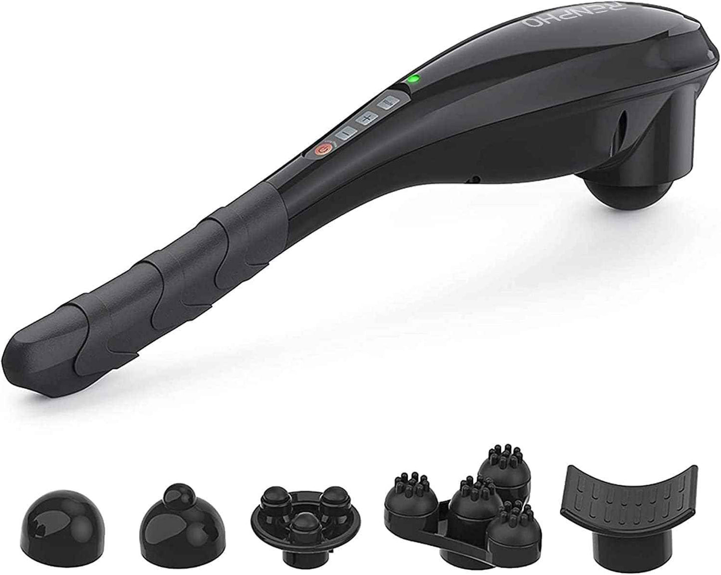 RENPHO Rechargeable Handheld Back Massager with 5 Adjustable Speeds & Modes, Fathers Day Dad Gifts, Cordless Electric Neck Massage Tool for Muscle Relief, Tailored Intensity for Shoulder, Leg, Calf