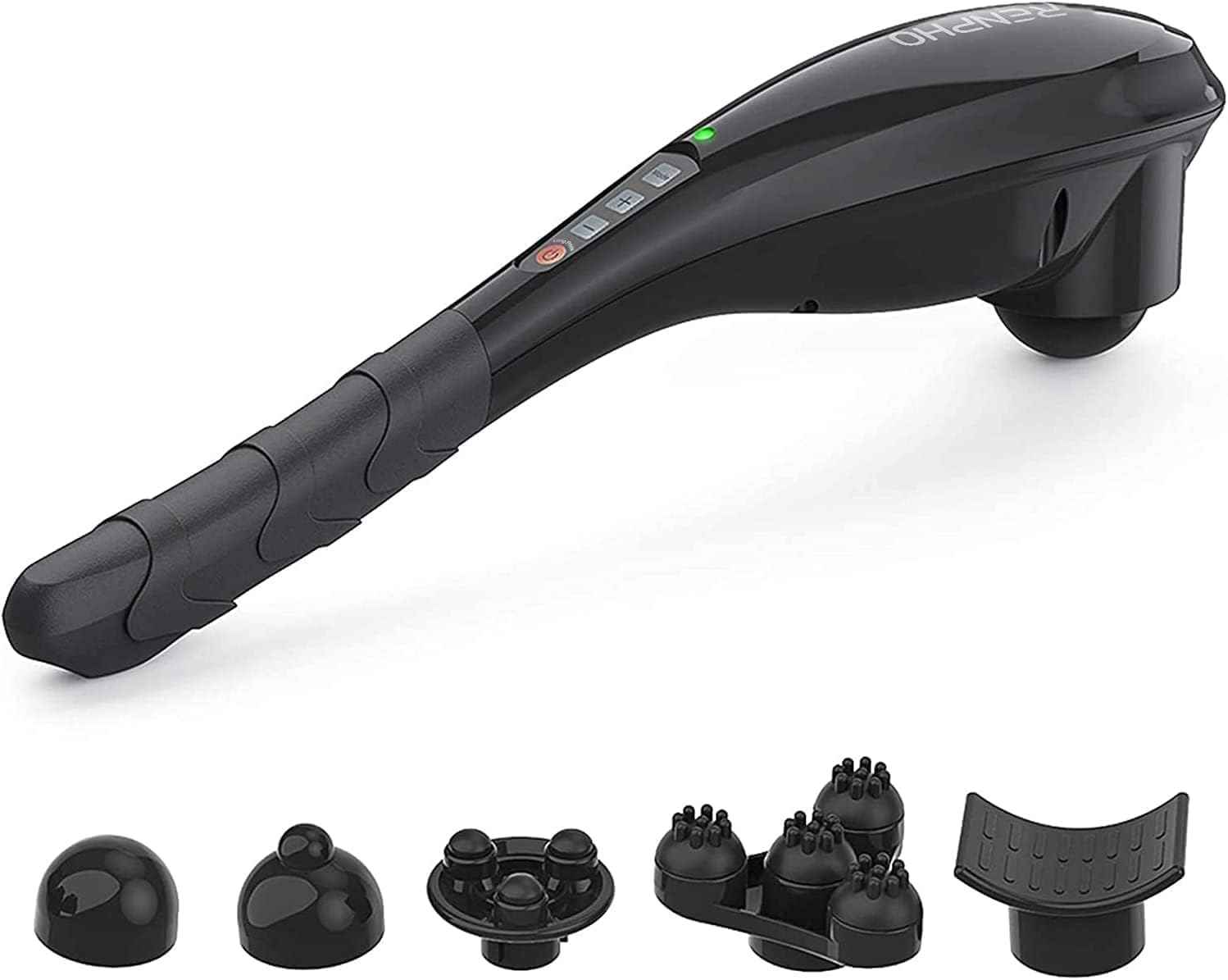 RENPHO Rechargeable Handheld Back Massager with 5 Adjustable Speeds & Modes, Fathers Day Dad Gifts, Cordless Electric Neck Massage Tool for Muscle Relief, Tailored Intensity for Shoulder, Leg, Calf