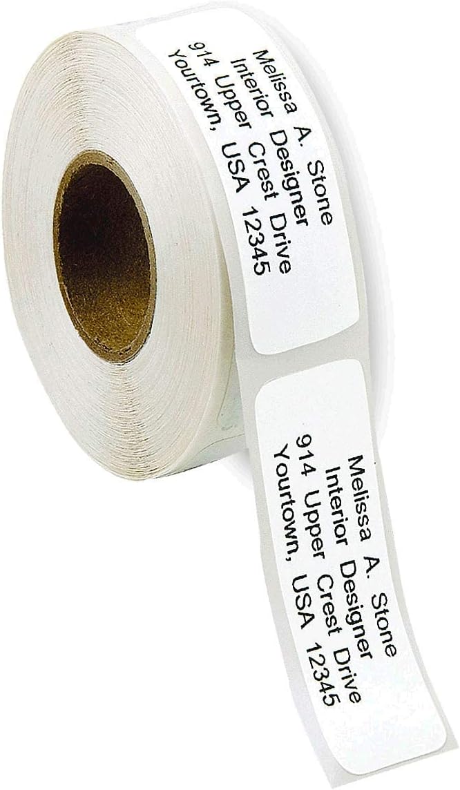 Personalized Return Address Labels, Roll of 500 Gloss White Self-Adhesive Labels Without Dispenser, Customize with Name & Shipping Address, Colorful Images - Lumora Desk