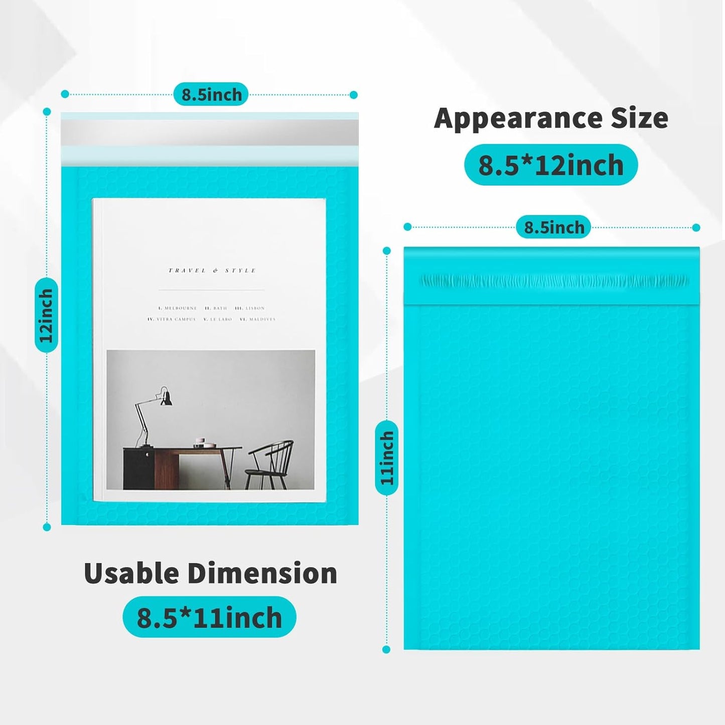 Bubble Mailers 8.5x11inch 40Pack Teal Bubble Mailers Self-Seal Padded Mailing Envelopes Bubble Opaque Padded Mailer for Small Businesses to Package and Mail Jewelry Cosmetics#2 - Lumora Desk