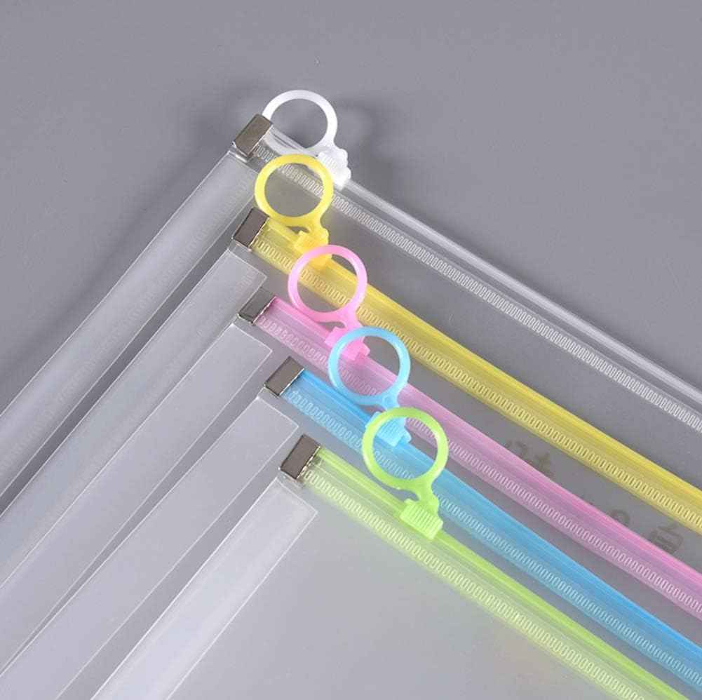 5Packs Clear Plastic Zip Envelopes 9 3/4 x 13 Letter File Document Paper Folder Case