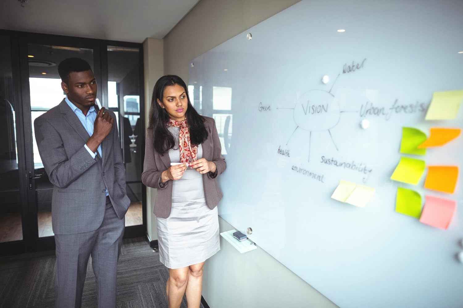 Glass Whiteboard 6'x 4', Magnetic Dry Erase Board, Large Framless Glass White Board for Wall Office School Home
