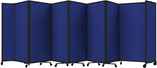 Versare Room Divider 360 Portable Wall Partition | Folding Panels | Large Freestanding Divider | Locking Wheels | Temporary Room Separator
