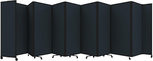 Versare Room Divider 360 Portable Wall Partition | Folding Panels | Large Freestanding Divider | Locking Wheels | Temporary Room Separator