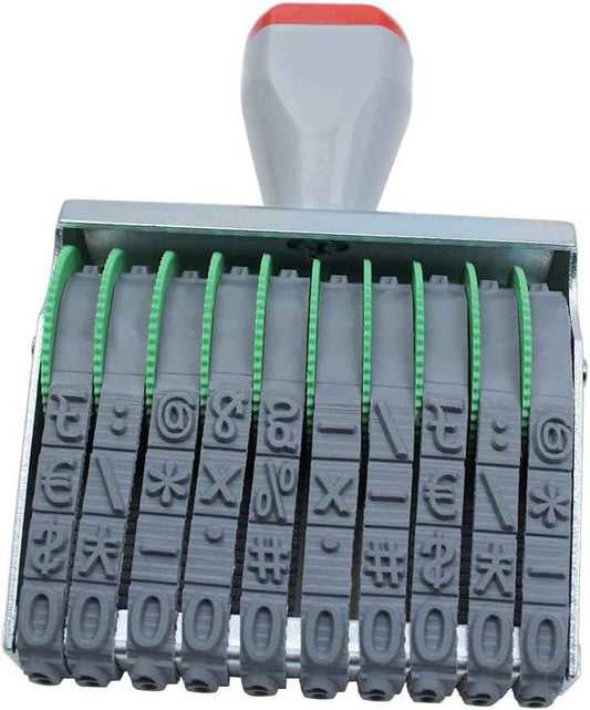 10 Digits Number Stamps Business Stamps Office Stamps Personalized Date Stamp Rubber Stamp Number Rubber Stamp Multi- Functional Creative Rolling Wheel Stamp Symbol Custom