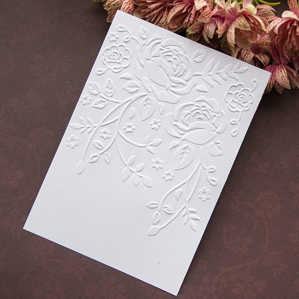 6Pcs Flower Snowflake Plastic Embossing Folder DIY Craft Template Molds Stamp Stencils Scrapbook Paper Cards Photo Album Making Tools Embossing Folders Handmade Art Craft Supplies Decorating Mold