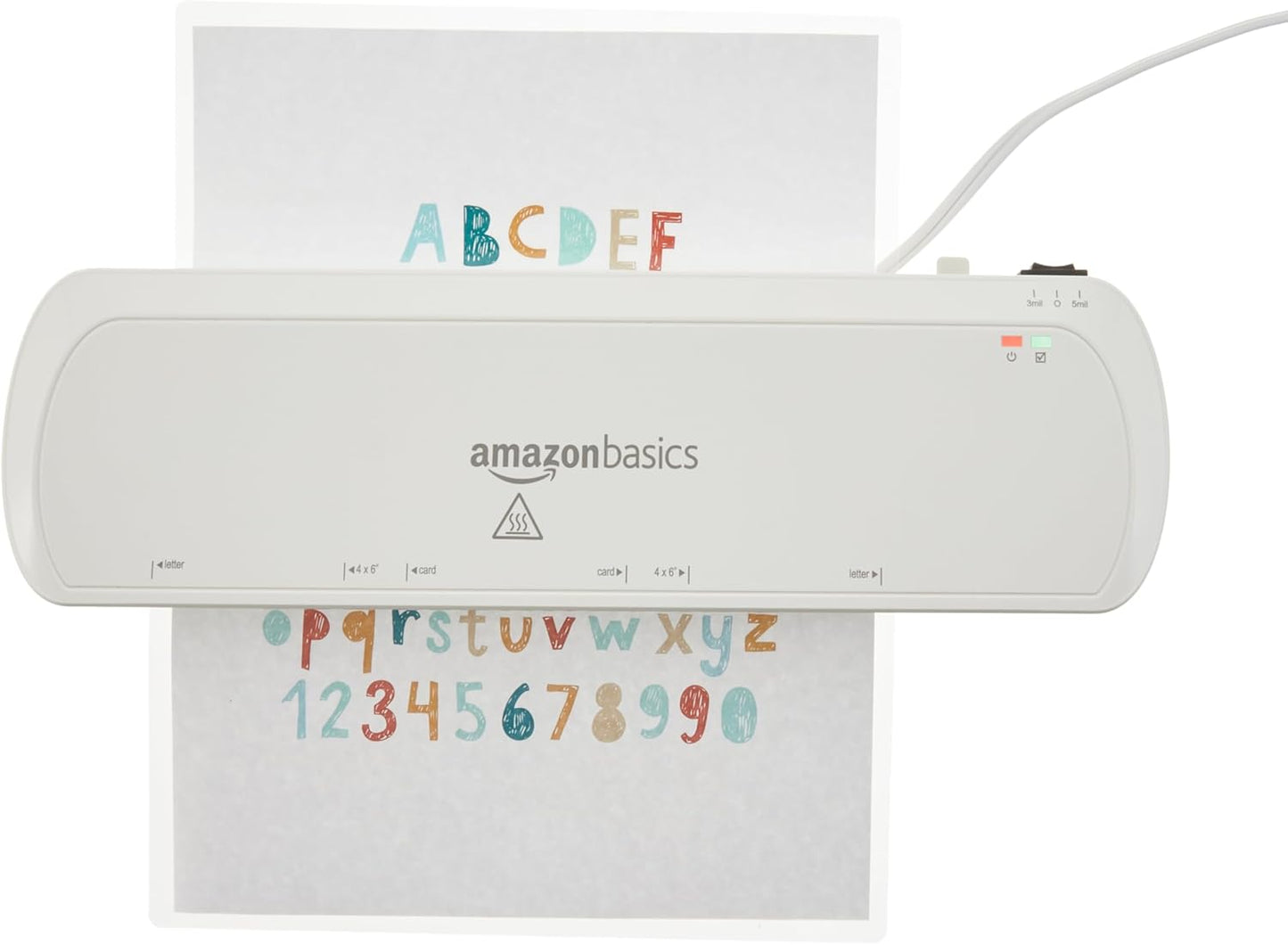 Amazon Basics Clear Thermal Laminating Plastic Paper Laminator Sheets, 9 x 11.5-Inch, 50-Pack, 3mil