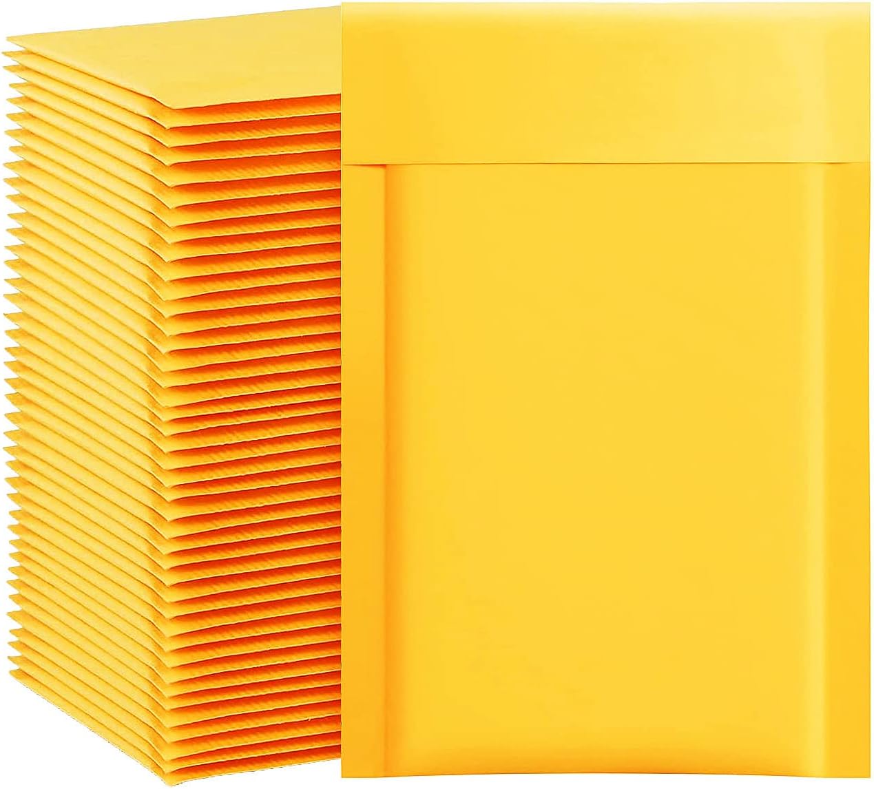 packbabol Kraft Bubble Mailers 4x8 Inch 100 Pcs,Small Self-Sealing Mail Shipping Bags,Yellow Padded Envelopes #000 - Lumora Desk