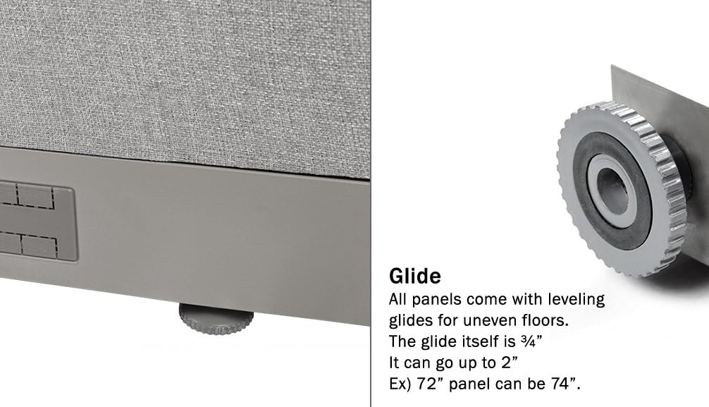 GOF Freestanding L Shaped Office Partition, Large Fabric Room Divider Panel, 36" D x 96" W x 60" H