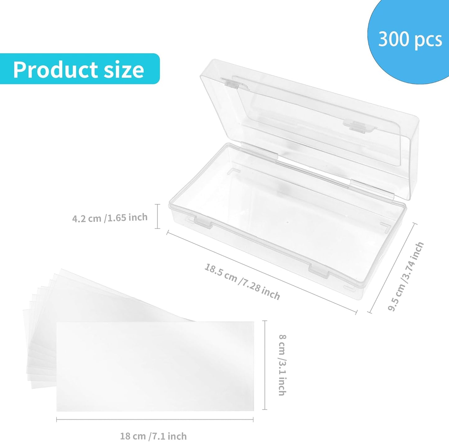 300 Pieces Clear Paper Money Sleeve for Bill, Individual Dollar Bills Sleeves for Collectors, Paper Currency Sleeves Protector for Bills with Plastic Storage Case
