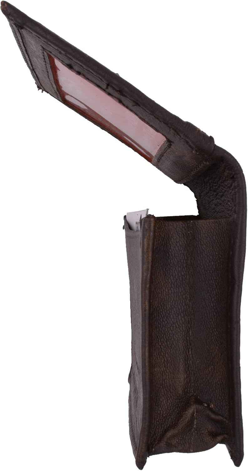 Marshal Leather RFID Business Card Holder Expandable For Men & Women