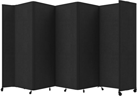 Versare Room Divider 360 Portable Wall Partition | Folding Panels | Large Freestanding Divider | Locking Wheels | Temporary Room Separator - Lumora Desk