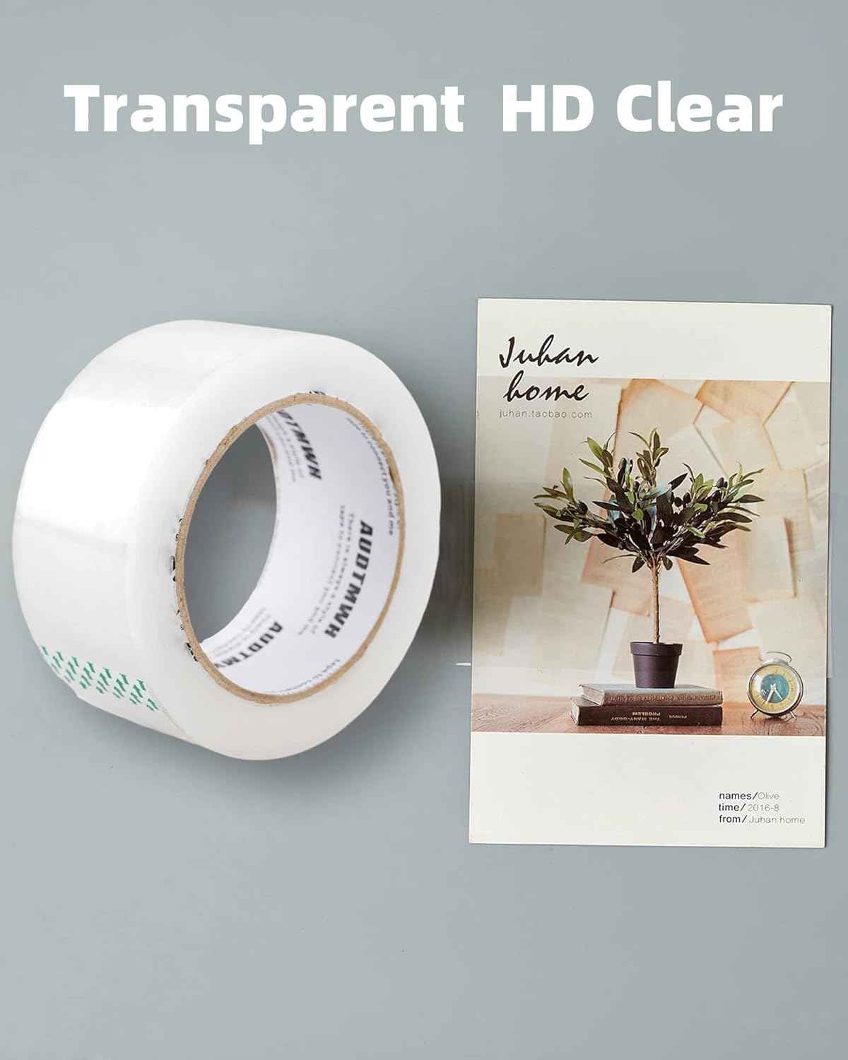 Packing Tape Refills, Clear, Packaging Tape Heavy Duty Designed for Moving, Shipping and Packing, Mailing,1.88" x 60 yds, 2 Rolls