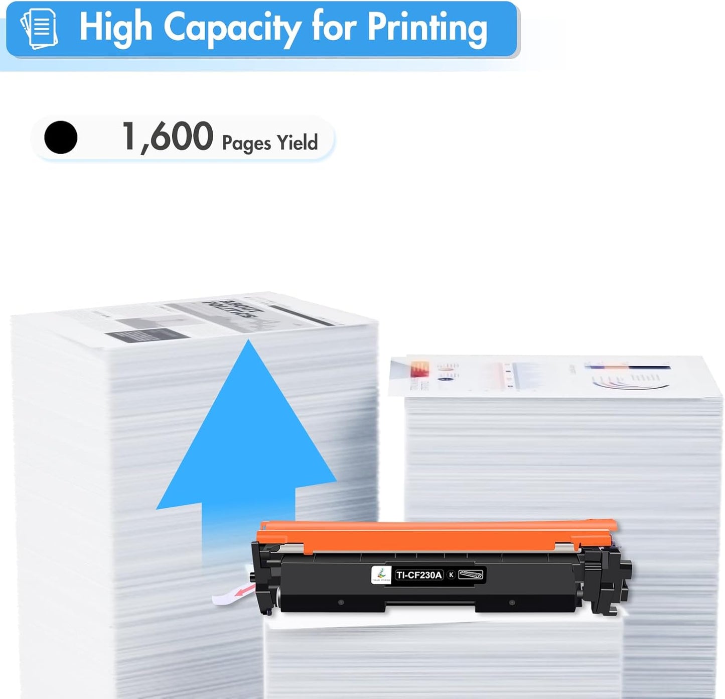 CF230A 30A Black Toner Cartridge Compatible Replacement for HP 30A CF230A 30X CF230X M227fdw for HP LaserJet Pro MFP M203dw M227fdn M203dn M227sdn M203d M227 M203 Series Printer (Black, 2-Pack)