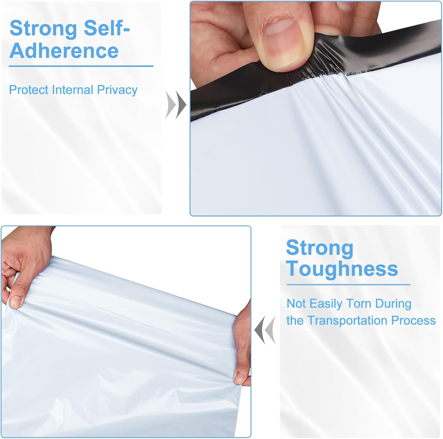Poly Mailers 14.5x19, Large Poly Mailers 100 Pack, Shipping Mailers with Self Seal Adhesive, Waterproof and Tear-Proof Mailers Poly Bags for Small Business (White） - Lumora Desk