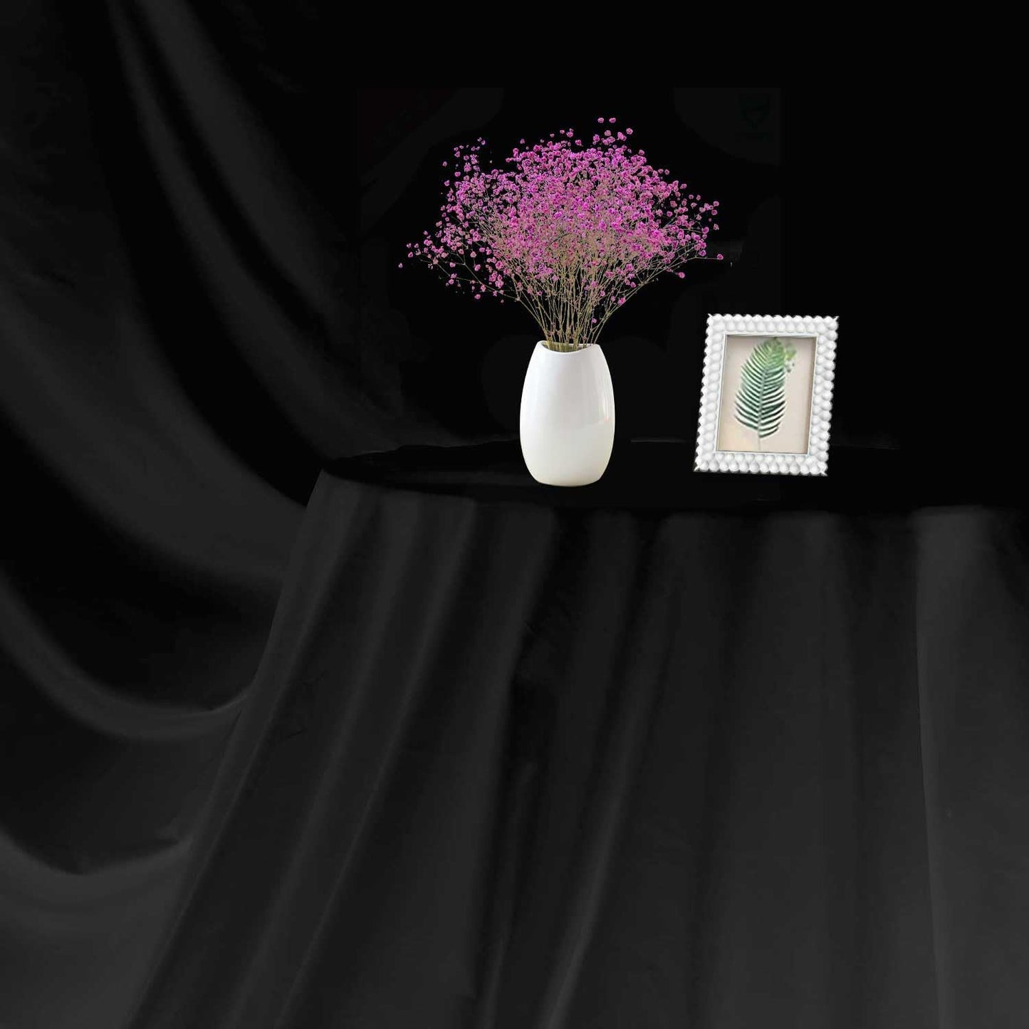 Black Photo Backdrop for Photoshoot Black Background for Photography Photo Backdrop Curtain for Party 8 x 10 FT