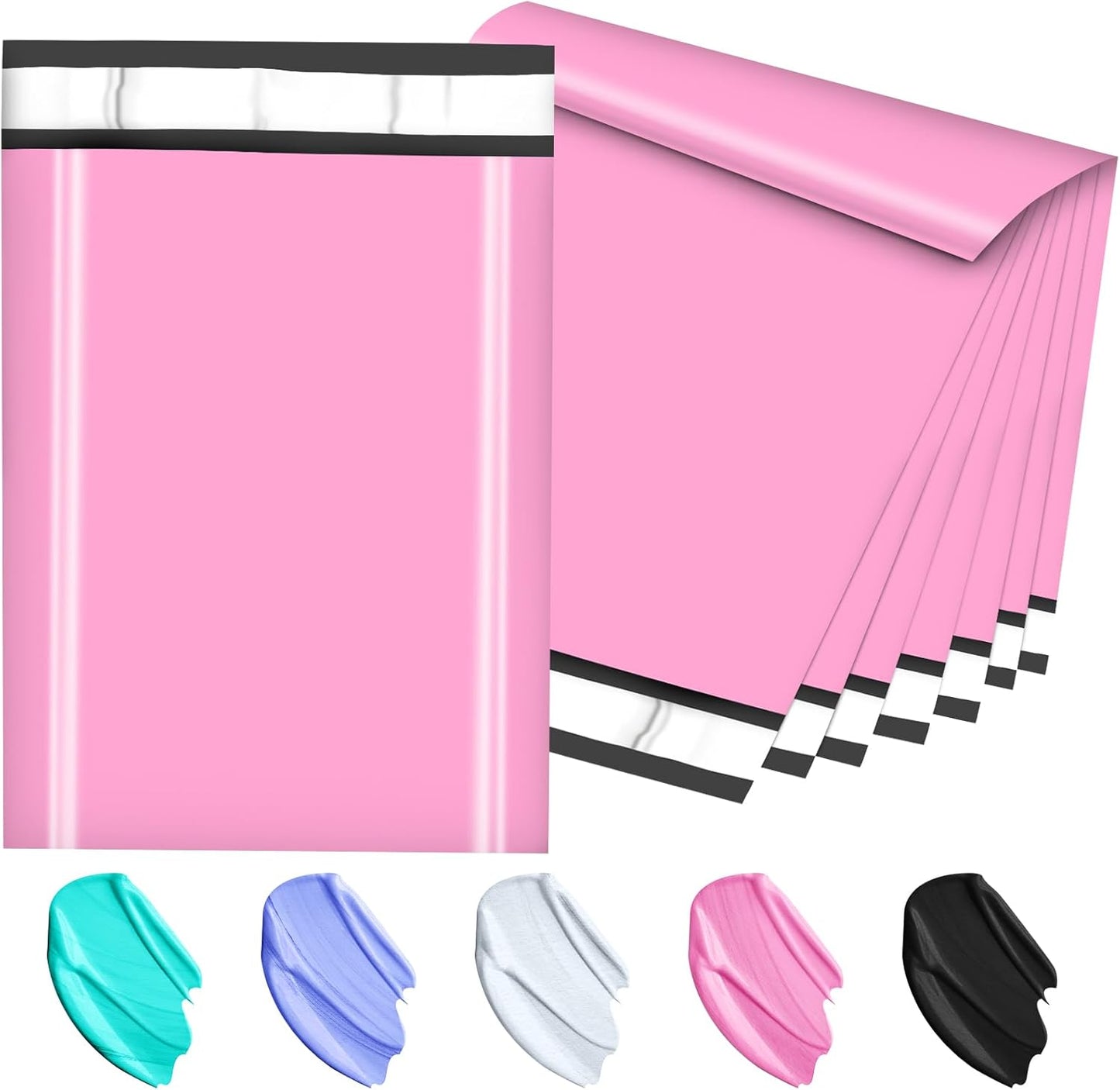 Poly Mailers 10x13 Inch 200 Pcs, Pink Shipping Bags, Mailing Envelopes with Self Seal Adhesive Strip, Waterproof and Tear-Proof Poly Bags for Non-Fragile Items - Lumora Desk