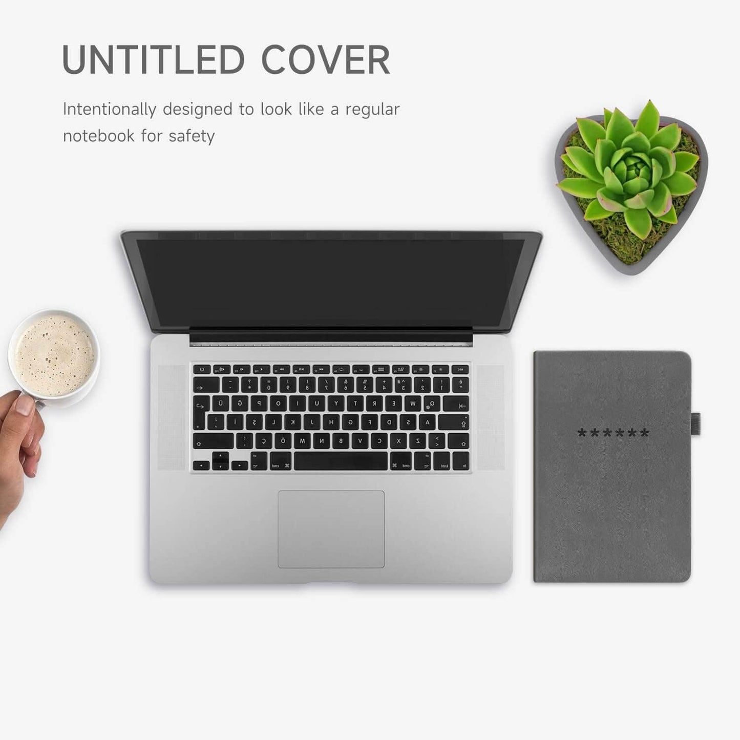 Password Book with Alphabetical Tabs – Hardcover Internet Address & Password Organizer – Password Keeper Notebook for Computer & Website – 5.2 x 7.6" Log-in Password Journal w/Thick Paper (Grey)