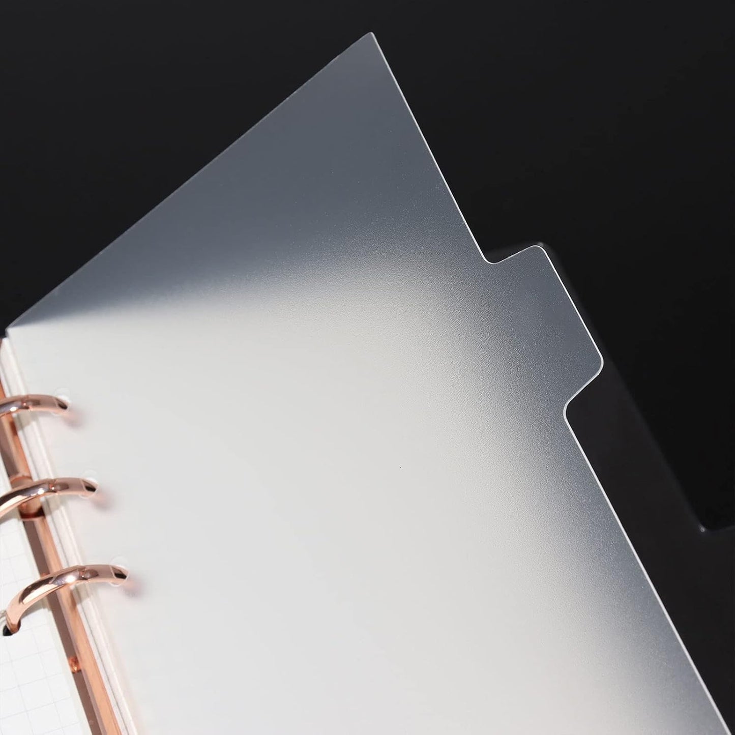 A5 Plastic Binder Dividers 6 Holes Durable Plastic Tab Dividers for 6-Ring Binders, Notebooks, Planners (Clear - 2Sets & Stickers)