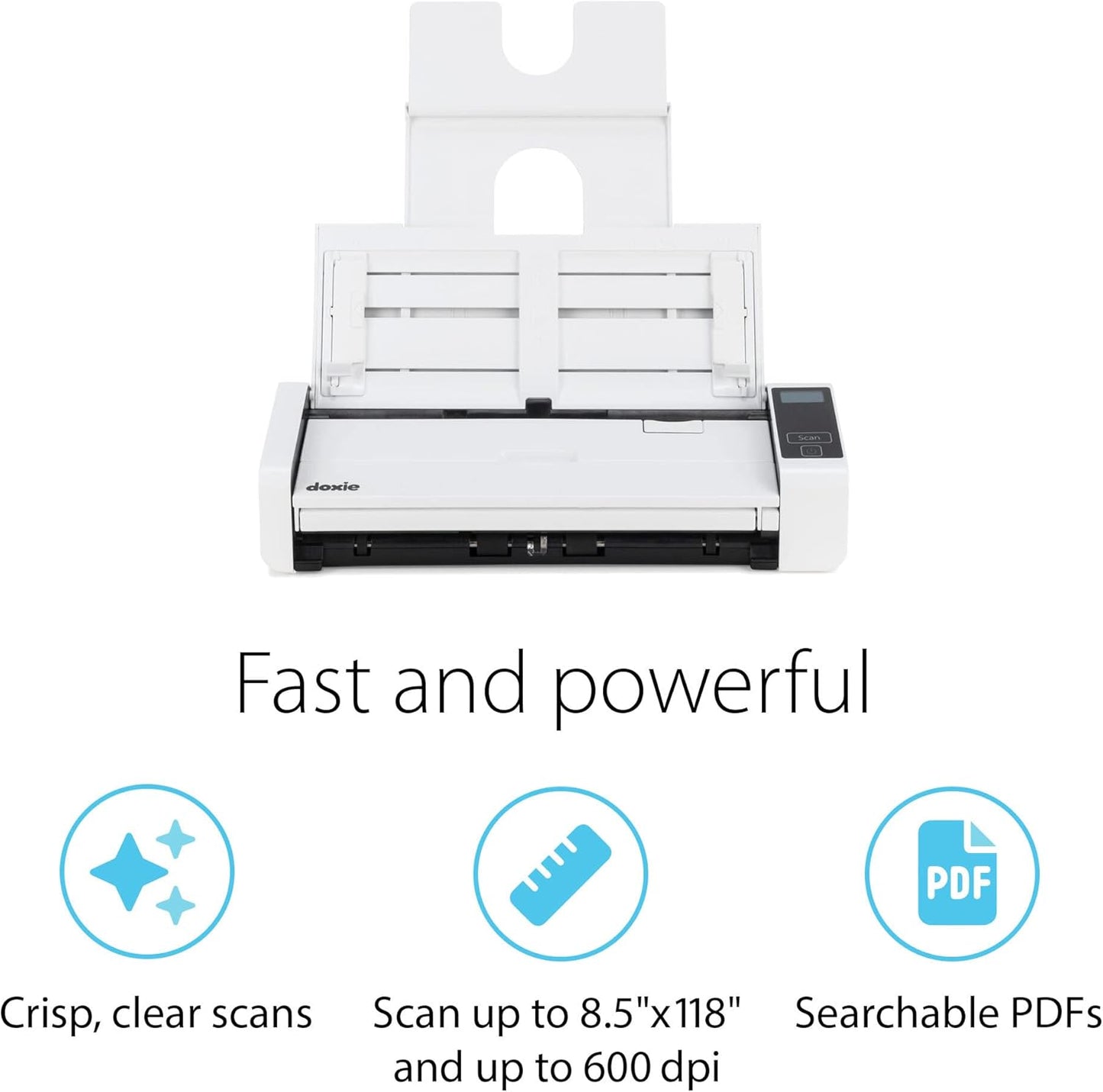 Doxie Pro DX400 - Duplex Document Scanner and Receipt Scanner for Home and Office with Amazing Software for Mac and PC - Lumora Desk