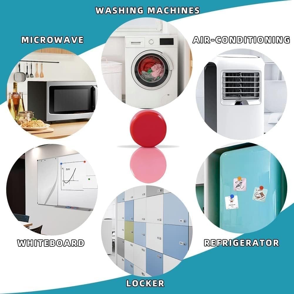 Qualsen Fridge Magnets - 50pcs Mini Cute Magnets for Fridge, Locker, White Board, Kitchen, Office, Classroom (Green)