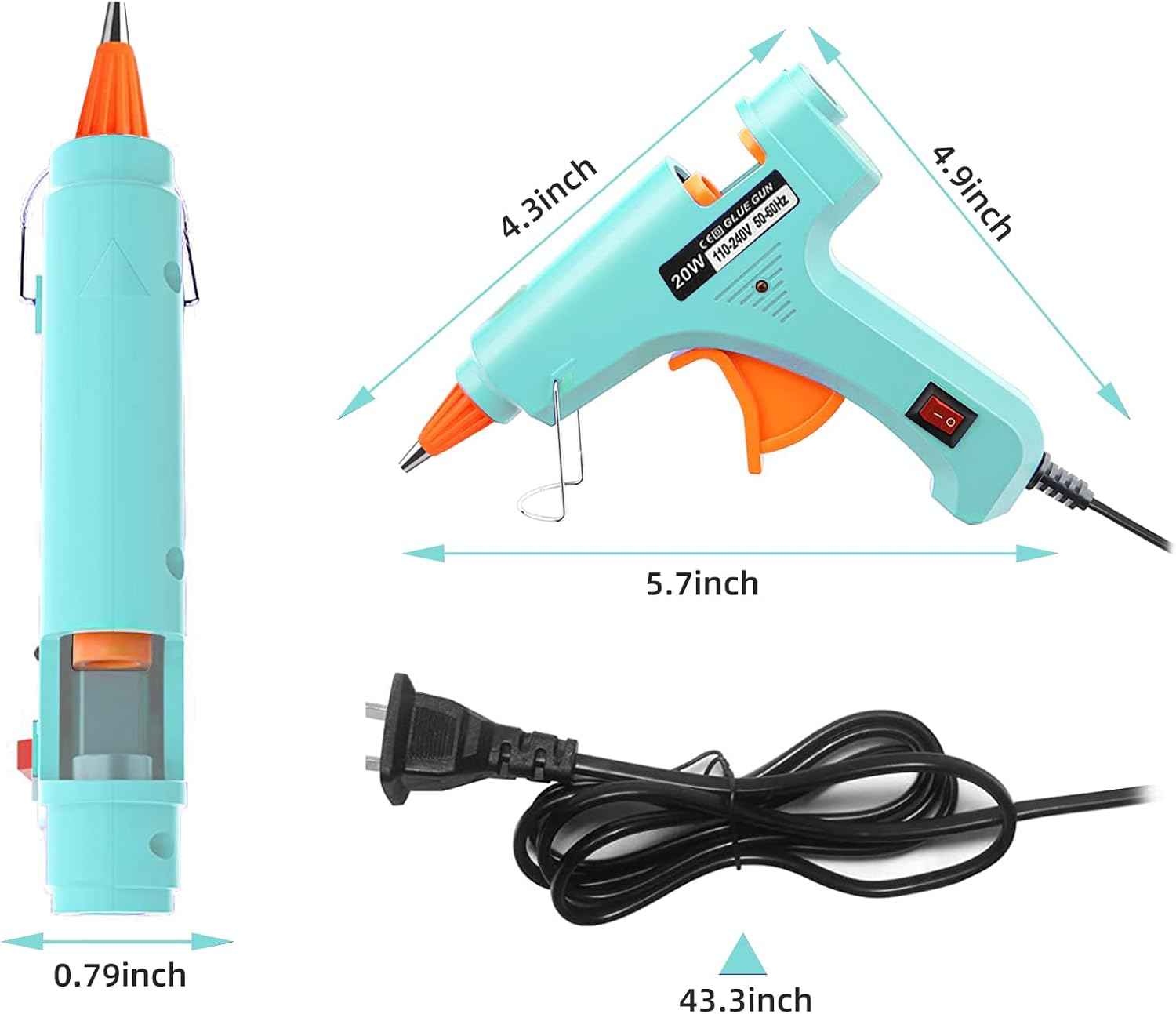 Hot Glue Gun Kit Mini: Mini Hot Glue Guns Kit with 20 Sticks Melt Glue Gun Craft for Kids School DIY Arts Home Quick Repairs Multi-application 2 Pack