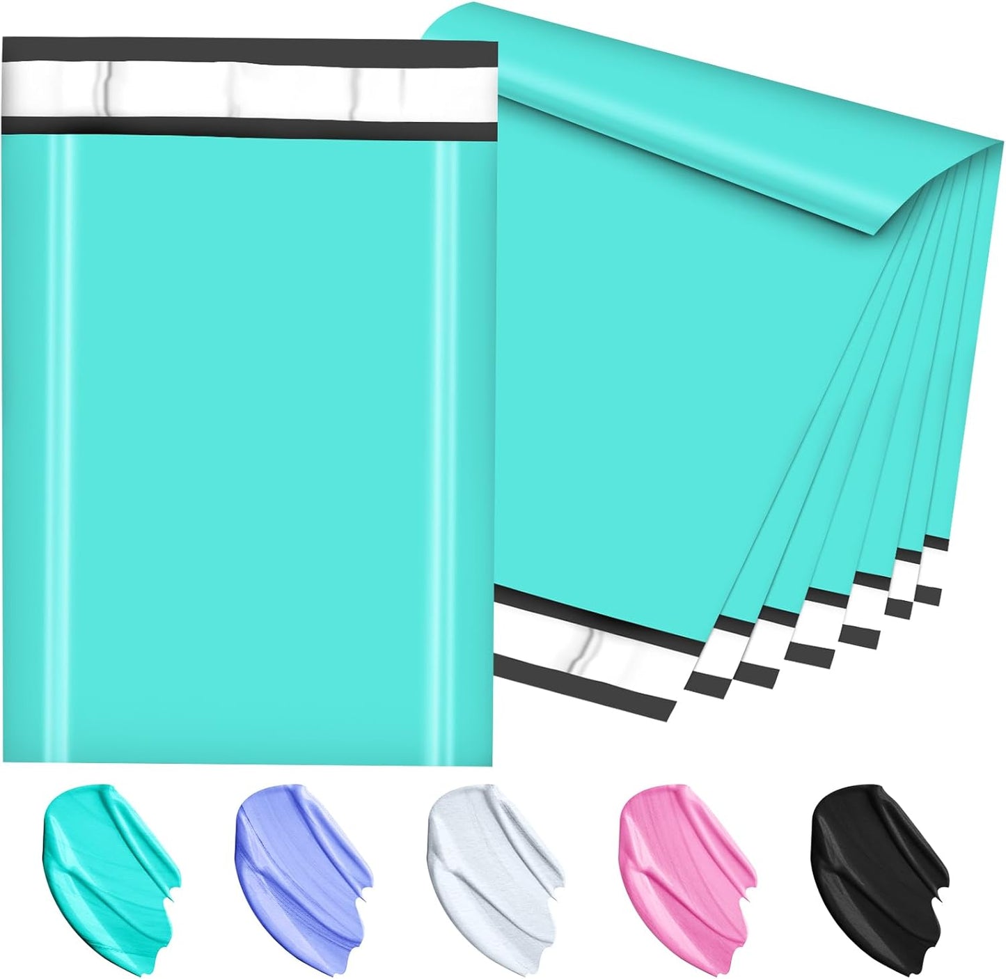 Poly Mailers 10x13 Inch 200 Pcs, Teal Shipping Bags, Mailing Envelopes with Self Seal Adhesive Strip, Waterproof and Tear-Proof Poly Bags for Non-Fragile Items - Lumora Desk
