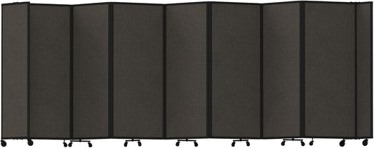Versare Room Divider 360 Portable Wall Partition | Folding Panels | Large Freestanding Divider | Locking Wheels | Temporary Room Separator