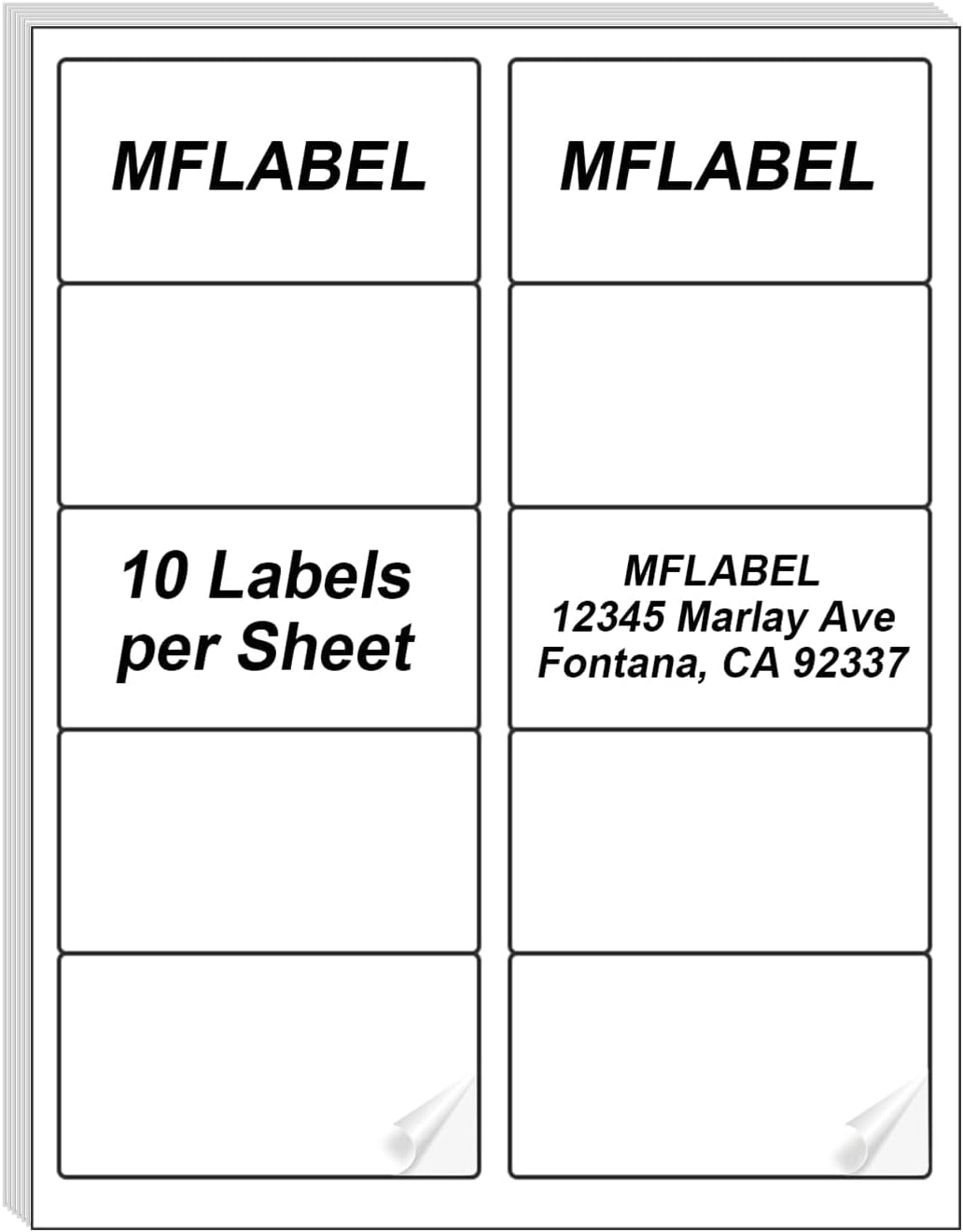MFLABEL 2x4 Label, 10-UP Shipping Address 150000 Labels,15000 Sheets for Printer, Internet Mailing Label Stickers, 2'' x 4'' FBA Laser/Inkjet Printer