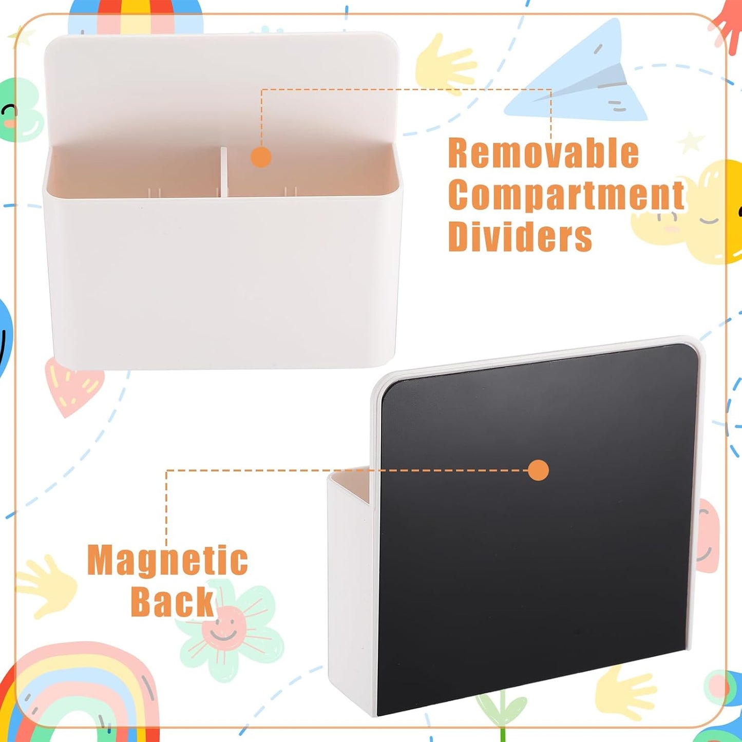 Menkxi 4 Pcs Magnetic Book Shelf for Whiteboard Classroom Reusable Acrylic Book Display Shelf with Pen and Eraser Holder Magnetic Floating Bookshelves Back to School Gift for Teacher Office Fridge
