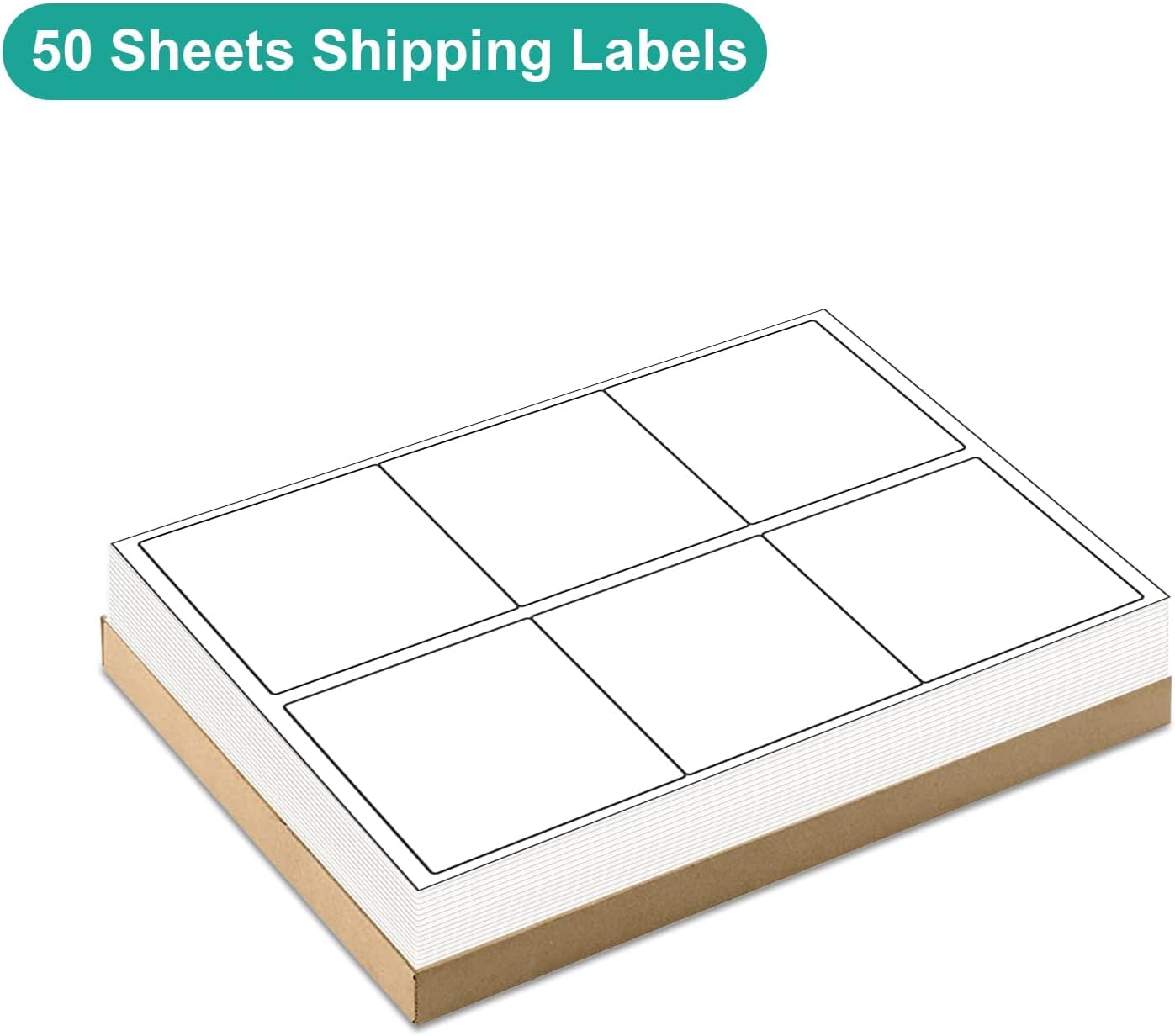 M Flabel 3¾ "" x 4 "" Shipping Address Labels - FBA Ready, 6-Up Sticker, White, Easy Peel, Laser/Ink Jet, 6 Per Page (21000 Labels, 3500 Sheets)
