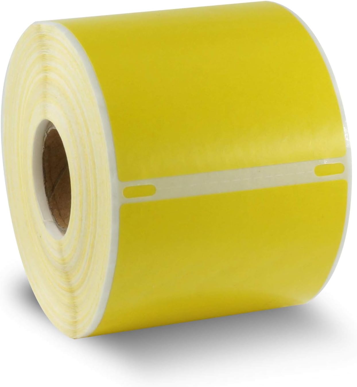 BETCKEY Colored Labels Compatible with Dymo 30857 (2-1/4" x 4") Visitor Name Tag Badge Labels, Compatible for Dymo LabelWriter Thermal 450, 4XL & Zebra Desktop Printers [1 Roll, Yellow]