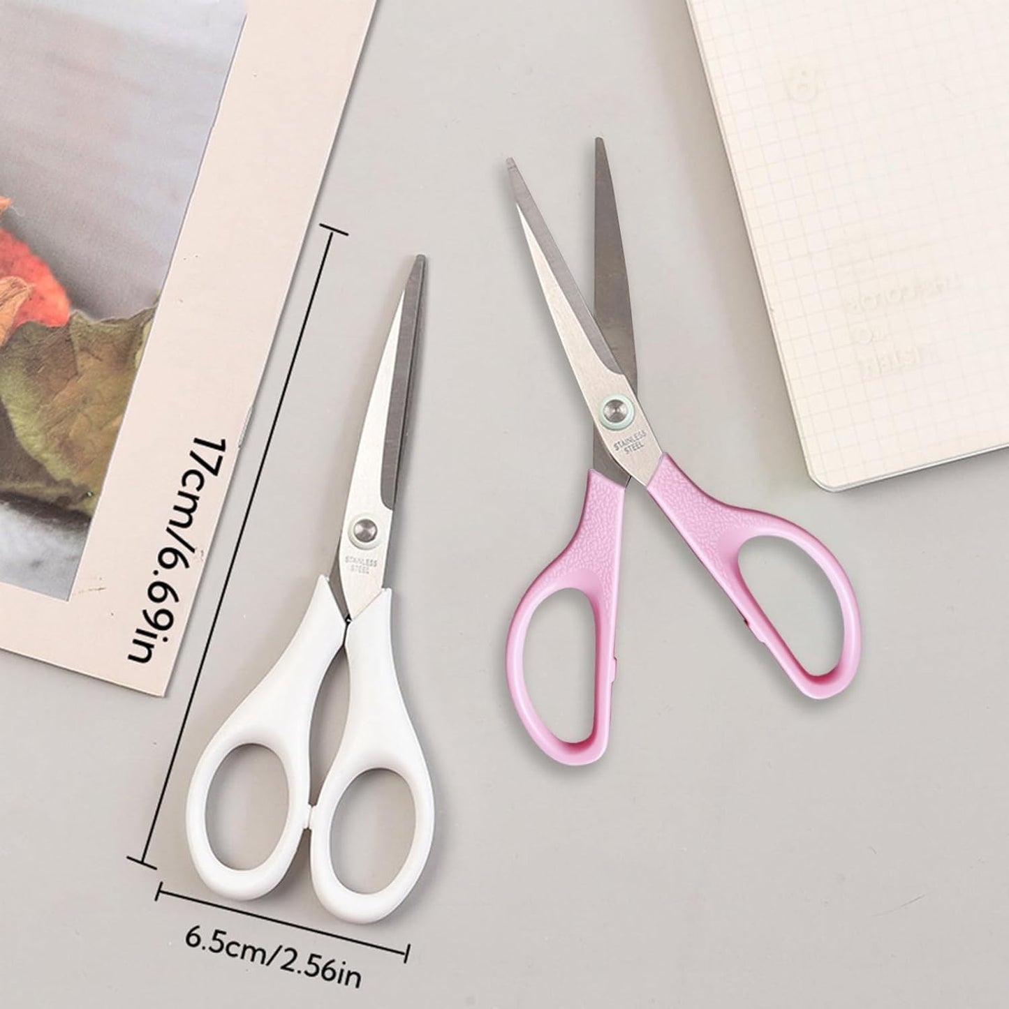 Pink Office Desk Accessories, 15pcs Office Supplies 360°Pen Holder , Stapler, Staple Remover, Tape Dispenser,Tape Refills, Binder Paper Clips Kit, Scissor, Cute Desk Accessories for Women Gift Set