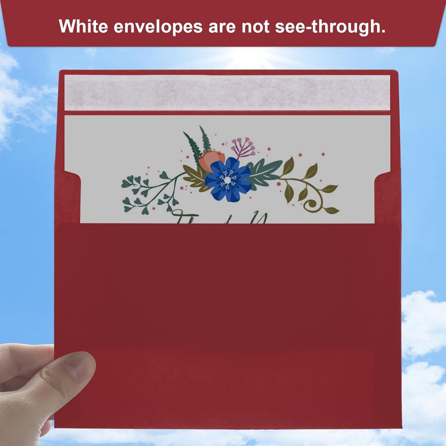 Joyberg 50 Packs Wine Red 5x7 Envelopes, Wine Red Envelopes 5x7, Wine Red Envelopes, Deep Red Color A7 Envelopes, Burgundy Envelopes 5x7, Invitations, Photos, Greeting Cards, Mailing (Wine red) - Lumora Desk