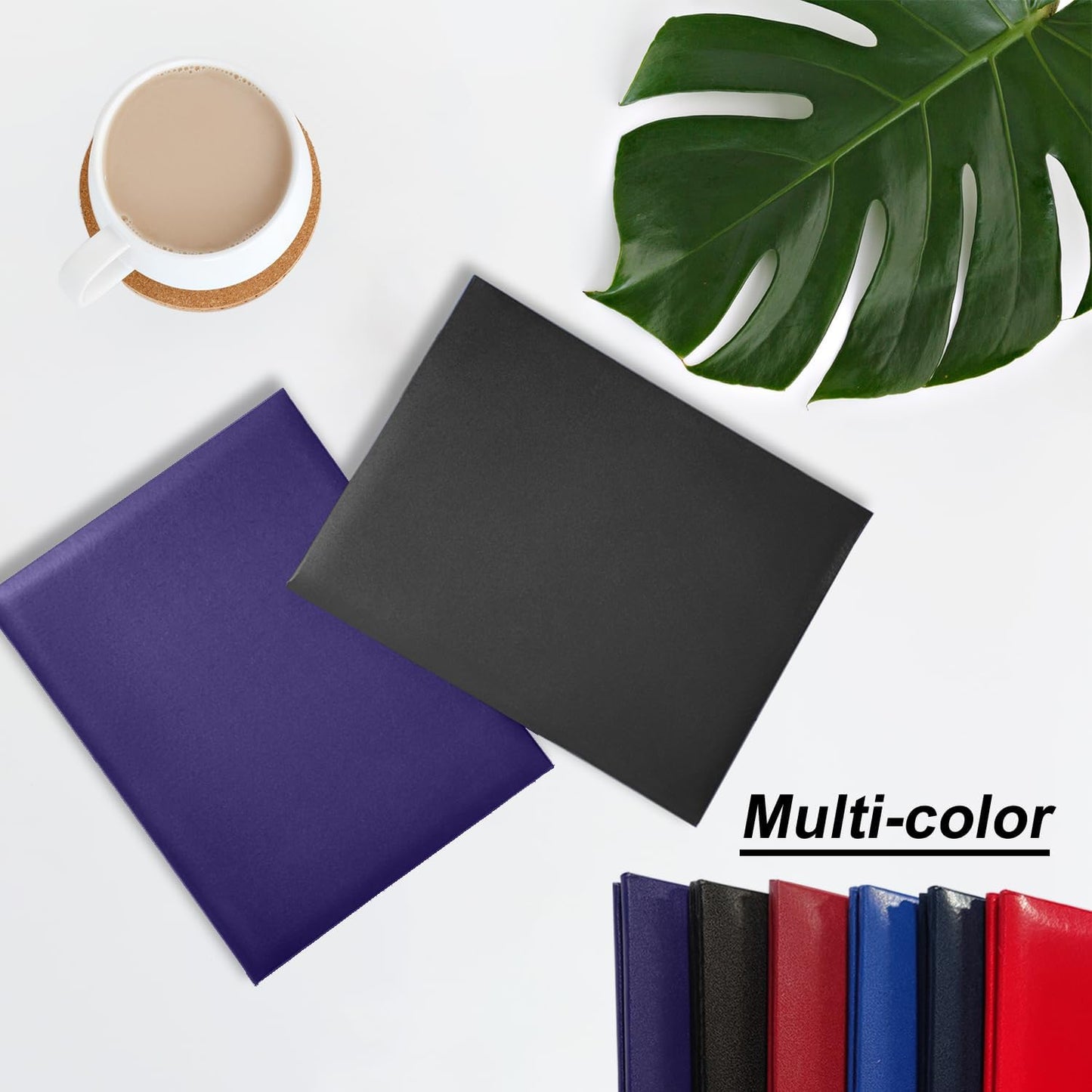 Certificate Holders 8.5"x11" Graduation Diploma Cover Document Leather Folders,Black-100 Pack