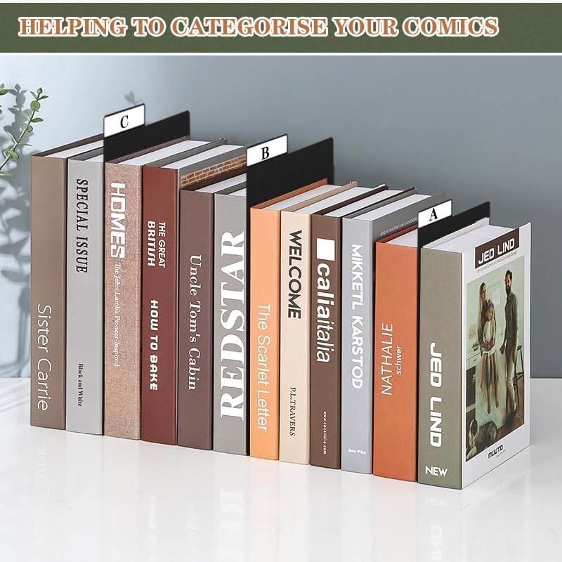 70 Pieces Comic Book Dividers with Tabs,Patient Divider Cards,Card Dividers Comic Book Boards for Storage Boxes 11.22 X 7.24 Inche