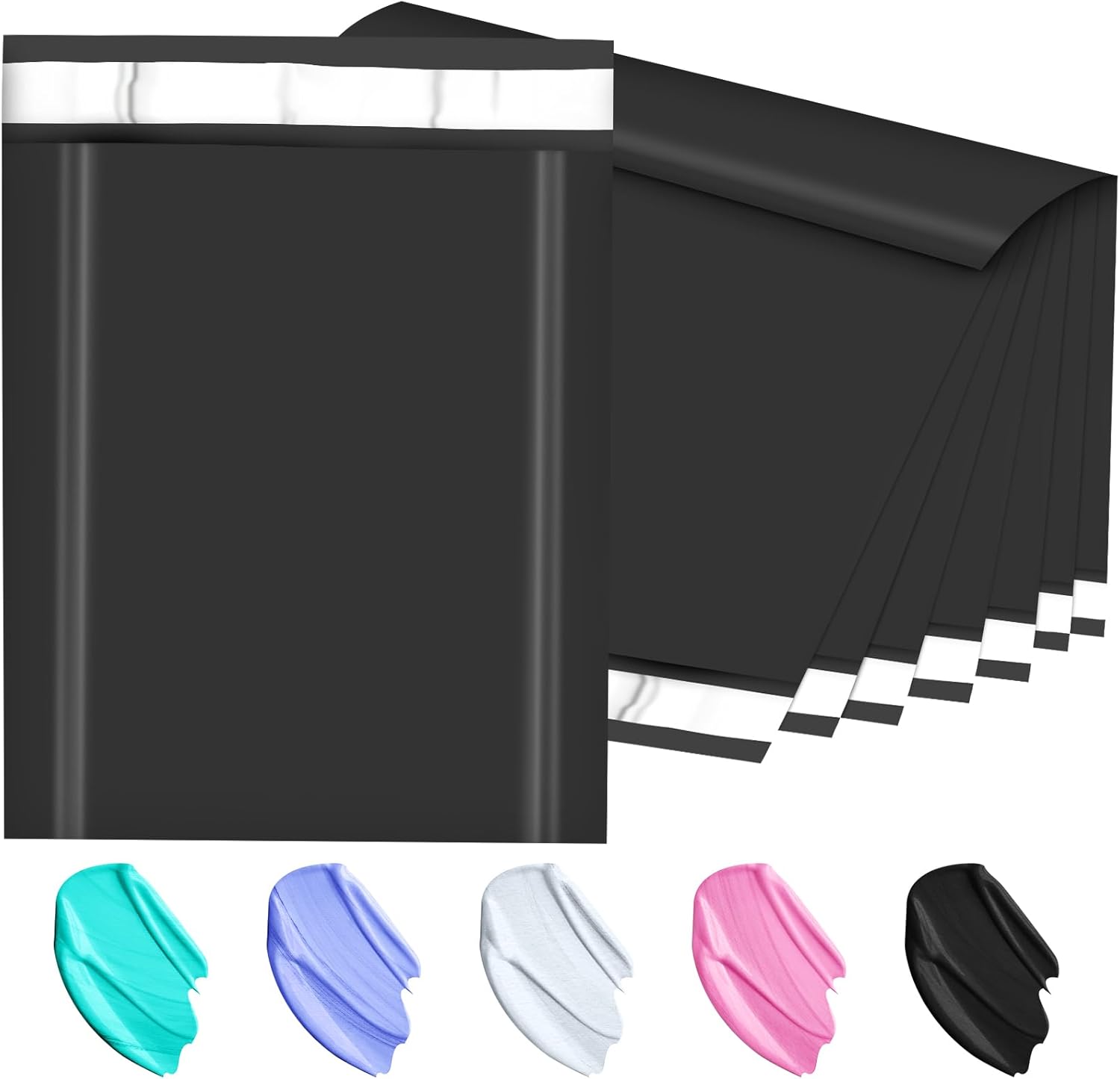 Poly Mailers 14.5x19, Large Poly Mailers 100 Pack, Shipping Mailers with Self Seal Adhesive, Waterproof and Tear-Proof Mailers Poly Bags for Small Business (Black） - Lumora Desk