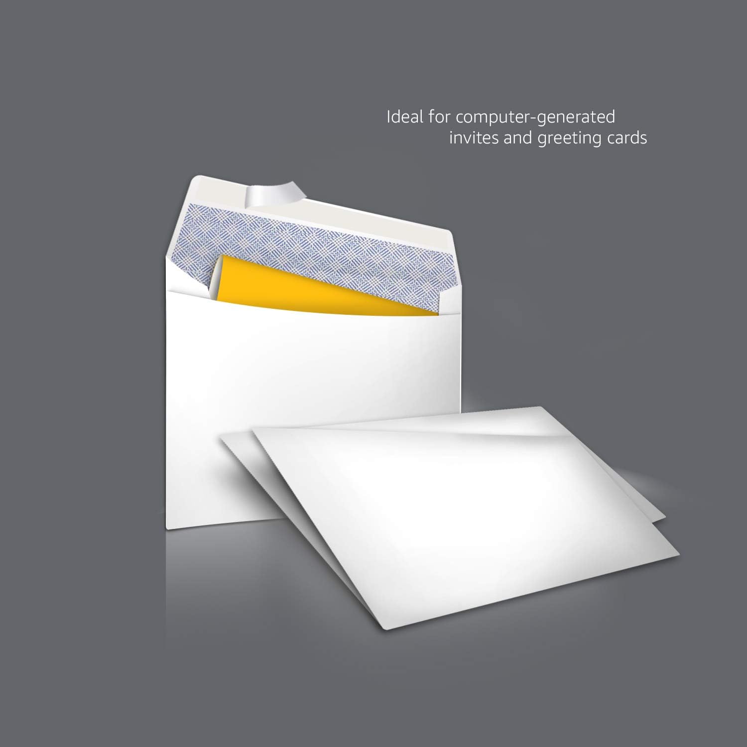 Amazon Basics Quality #6 3/4 Security-Tinted Envelopes with Peel and Seal, 300-Pack, White - Lumora Desk
