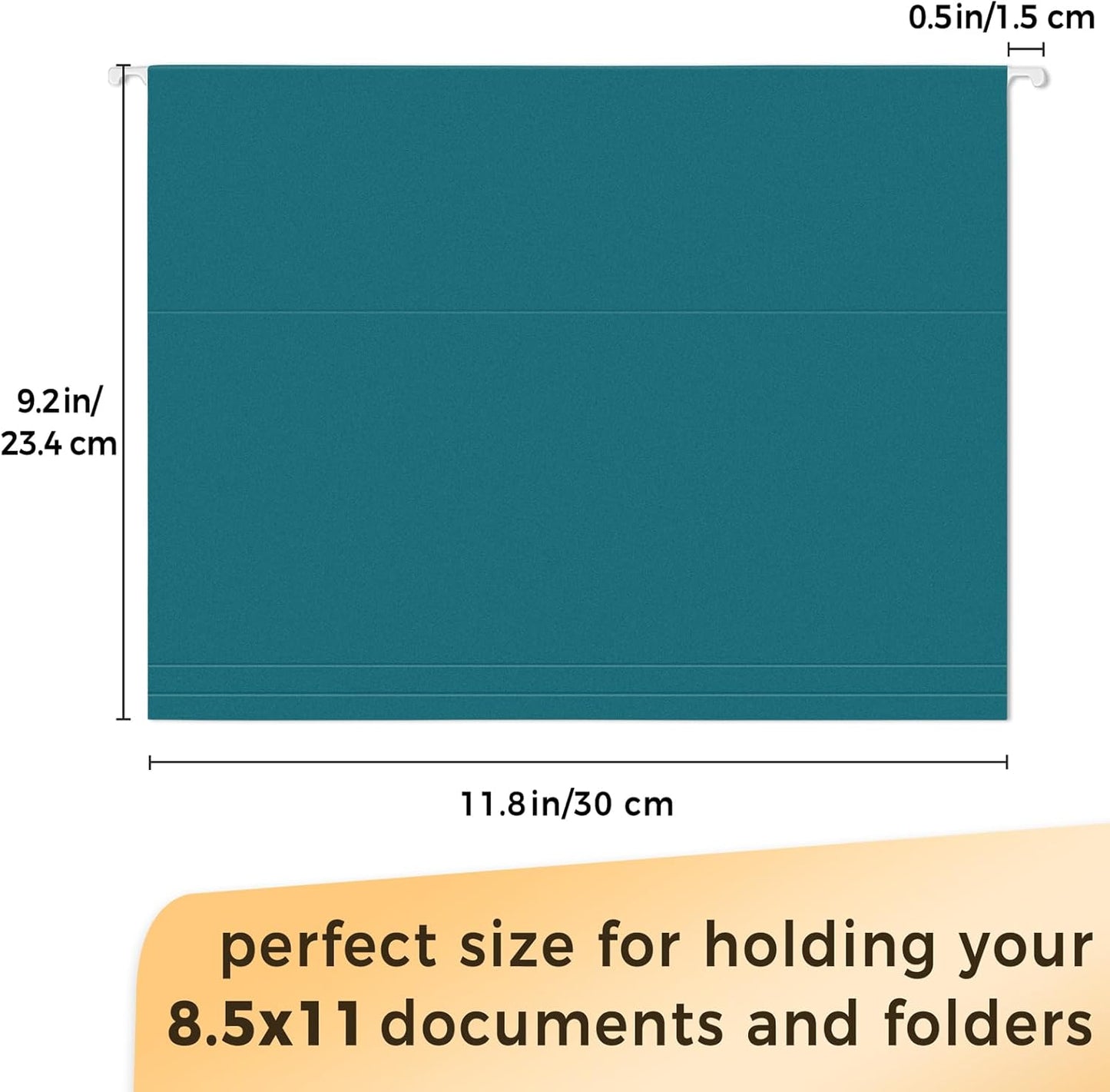 SUNEE Hanging File Folders Vintage Colors, 25 Pack Letter Size File Folders with 1/5-cut Tabs, Stay Organized for Your Home and Office Bulk File and Documents